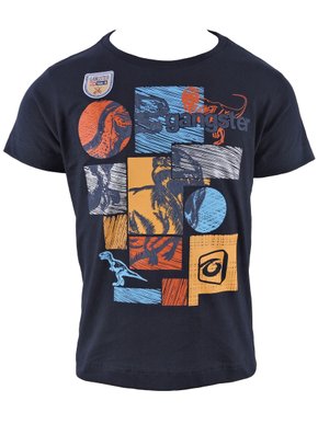 Camiseta Masculina Infantil Com Estampa Dinosauro 86.01.0689 Gangster Marinho