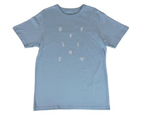 Camiseta Manga Curta Masculina Juvenil Com Estampa Off Line 35283 Brandili Azul