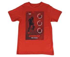 Camiseta Manga Curta Masculina Juvenil Com Estampa Skatista 35286 Brandili Vermelho