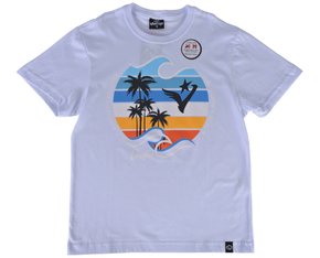 Camiseta Manga Curta Masculina Juvenil Estampa Califórnia Beach 31513 Vanton Branco
