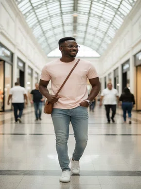 Camiseta Manga Curta Masculina Slim 6490001 Ogochi Salmão