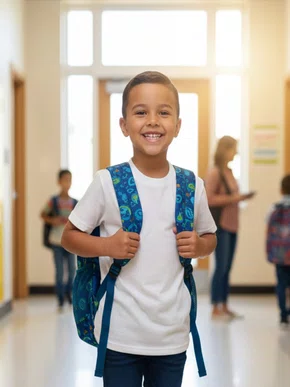 Camiseta Manga Curta Unissex Escolar 2/8 Fabril Brusque Branco