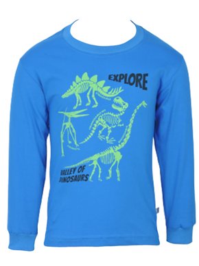 Camiseta Manga Longa Com Estampa Masculino Infantil Fabril Brusque Royal