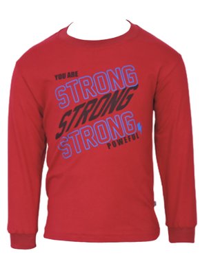 Camiseta Manga Longa Com Estampa Masculino Infantil Fabril Brusque Vermelho