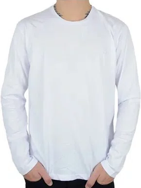 Camiseta Manga Longa Masculina Essencial 6450008 Ogochi Branco