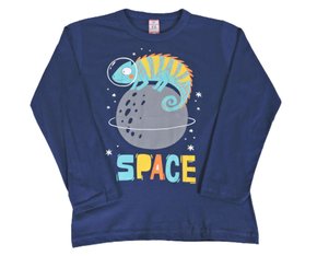 Camiseta Manga Longa Masculina Infantil Com Estampa Cleomara Marinho