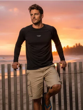 Camiseta Manga Longa Masculina Suplex Peluciada 583127 Mormaii Preto