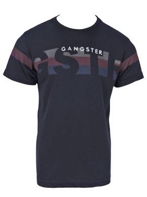 Camiseta Masculina Adulto Manga Curta Bordado 11.24.2078 Gangster Marinho