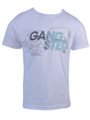 Camiseta Masculina Adulto Manga Curta Com Estampa 10.16.2533 Gangster Branco