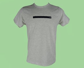 Camiseta Masculina Adulto Manga Curta Detalhe Emborrachado 10.16.0622 Gangster Mescla