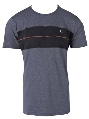 Camiseta Masculina Adulto Manga Curta Detalhe Frontal 11.19.5021 Gangster Chumbo