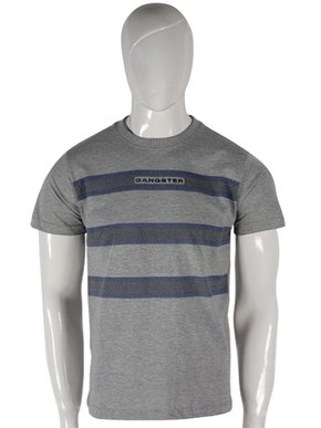 Camiseta Masculina Adulto Manga Curta Detalhe Logo Emborrachado 10.16.4161 Gangster Mescla