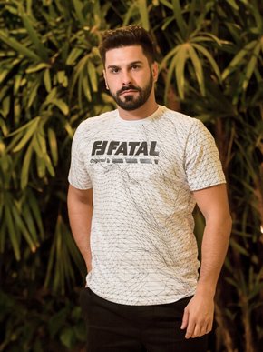 Camiseta Masculina Adulto Manga Curta Estampa Logo Original 23604 Fatal Branco
