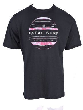 Camiseta Masculina Adulto Manga Curta Estampa Sunburnt Minds 29250 Fatal Preto
