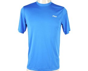 Camiseta Masculina Adulto Manga Curta Lisa DM170 Fila Azul Celeste