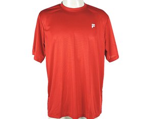 Camiseta Masculina Adulto Manga Curta Lisa DM 170 Fila Vermelho