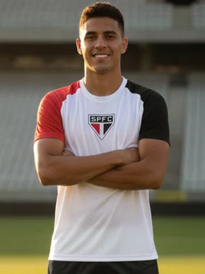 Camiseta Masculina Adulto São Paulo Entrelaço 900730020 Braziline Branco