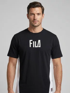 Camiseta Masculina Street Hop Classic Oversized F11L00392 Fila Preto e Branco
