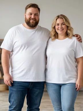 Camiseta Masculina Adulto Tamanho Especial Manga Curta Lisa HT101 Har Têxtil Branco