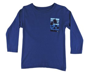 Camiseta Masculina Bebê Manga Longa  1P-3P Estampa Coqueiro 11208863 Marisol Azul