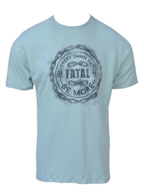 Camiseta Masculina Adulto Manga Curta Estampa Be More 29252 Fatal Verde