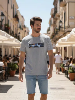 Camiseta Masculina Manga Curta Restricted 49.029 Onda Federal Mescla