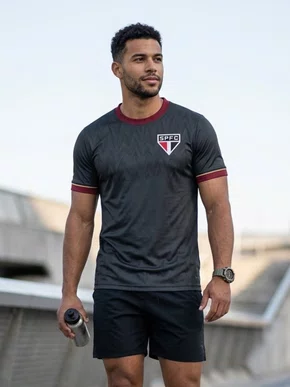 Camiseta São Paulo Adulto Mistura 9007235Y4 Braziline Chumbo