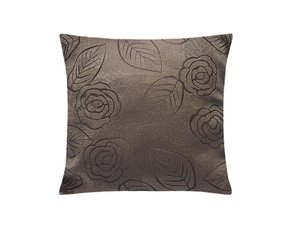 Capa Para Almofada 44cmx44cm Estampa Flor e Folha Fortex Marrom