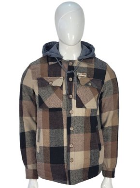 Casaco De Flanela Overshirt  Masculino 16.05.0027 Gangster Marrom E Bege