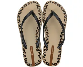 Chinelo Feminino 27321 Ipanema Day Bege e Preto