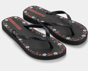 Chinelo Feminino 27321 Ipanema  Day  Preto e Vermelho