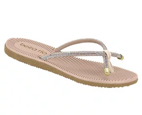 Chinelo Feminino Adulto Tiras Com Strass 8395.227 Beira Rio Nude