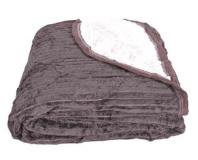 Cobertor Canelado Casal Liso Com Sherpa 1,80m X 2,20m Texfine