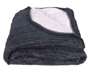 Cobertor Canelado Casal Liso Com Sherpa 1,80m X 2,20m Texfine Preto