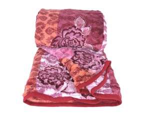 Cobertor Casal Estampado  1,90X2,20 DS Vinho