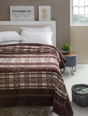 Cobertor Casal  Kyor Arezzo 1,80X2,20 Jolitex Marrom