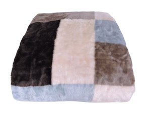 Cobertor Casal Raschel 2,20m x 2,40m Texfine Cinza e Marrom