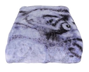 Cobertor Casal Raschel 2,20m x 2,40m Texfine Cinza e Preto