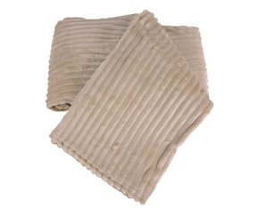Cobertor De Solteiro Canelado 100% Poliéster 1,50m X 2,00m  Luster Corttex Bege