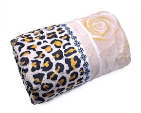 Cobertor Casal Estampado 1,90x2,20 DS Areia e Preto