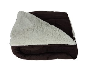 Cobredom Casal 220X240 Sherpa Dupla Face Texfine Marrom