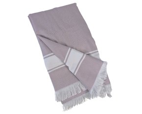 Colcha De Casal Com Franjas 2,20m X 2,50m Liso Noronha Teka Marrom Claro