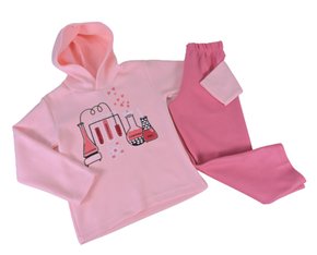 Conjunto Longo Feminino Infantil Com Capuz 861 Tacadu Rosa