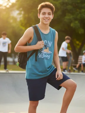 Conjunto Masculino Infantil 4/8 1000130418 Malwee Azul e Marinho