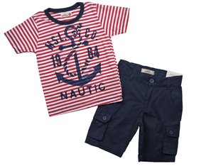 Conjunto Masculino Infantil 4-8  10303561 Marisol Vermelho