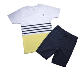 Conjunto Masculino Juvenil 10-16  Listrada 10307464 Marisol Branco e Marinho
