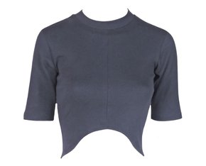 Cropped Canelado Feminino Adulto Golta Alta 123221008 Over Preto