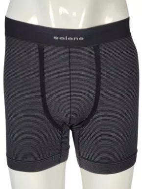Cueca Boxer Listrada Sem costura 11071 Selene Preto