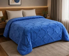 Edredom Queen Plush Evolution 2,35m x 2,60m ED0399 Hedrons Petróleo