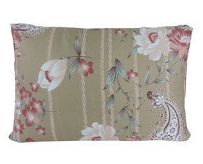 Fronha Esmeralda Percal 180 Fios 50X70CM Floral Juma Marrom
